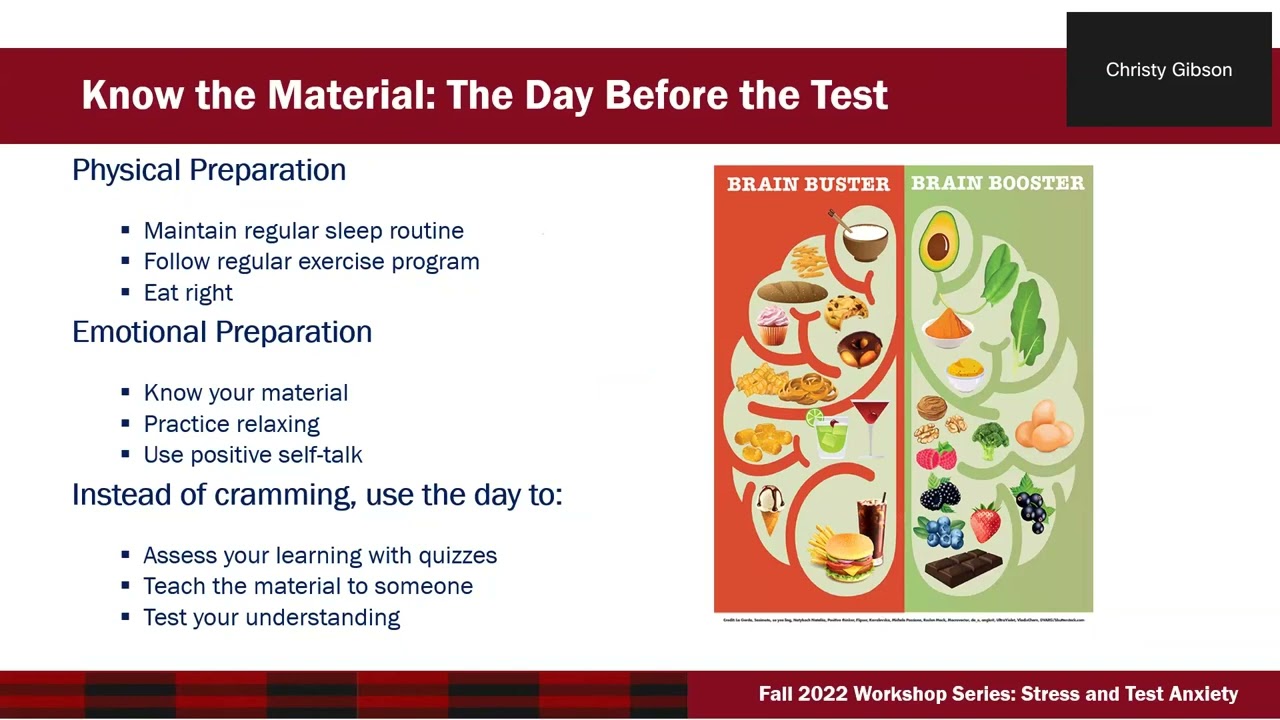 Stress and Test Anxiety - Fall 2022 Workshop