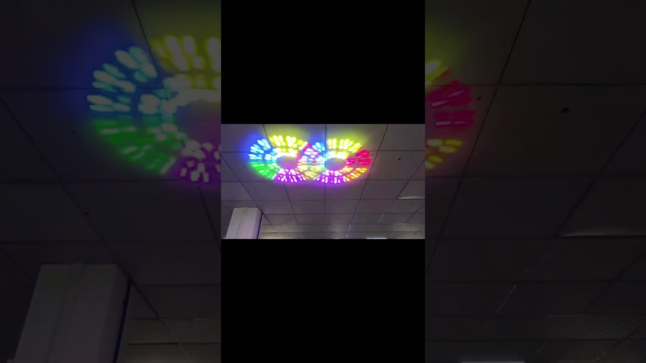 YUER™ 420W 19R Moving Head Beam Light With Atomization Zoom Gobo Ring Stage Lighting Rainbow