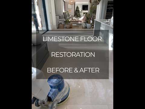 Preview of the natural stone floor restoration process