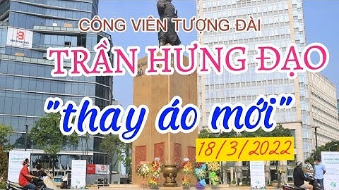 Cận cảnh tượng đài Đức Thánh Trần Hưng Đạo sau khi đặt lại lư hương và trùng tu| Công Viên Mê Linh
