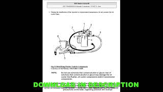 Saturn Aura 2007–2009 Workshop PDF English | Full Service & Repair Manual