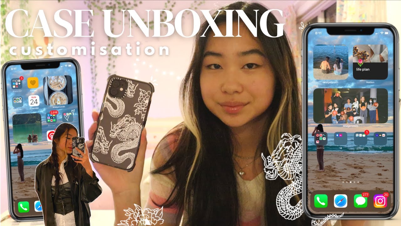 casetify UNBOXING + iphone CUSTOMISATION gabrielle teo YouTube