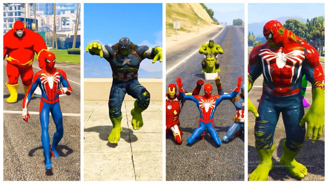 MARVEL SUPERHERO  BATTLE #1 🔥 SPIDERMAN VS HULK VS SUPERMAN VS IRONMAN