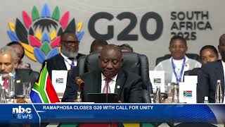 Ramaphosa closes G20 Summit, passes presidency to US for 2026 - nbc