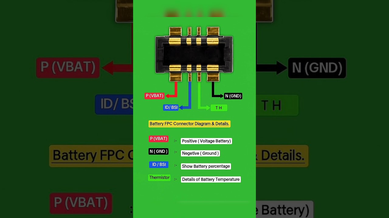 Mobile Repair Battery Connector Schematic 