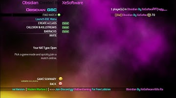 Obsidian [ MW2 ] - Multi-Cod GSC Menu Preview