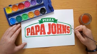 How To Draw The Papa Johns Pizza Logo