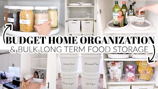 EXTREME BUDGET HOME ORGANIZATION IDEAS | Bulk Long Term Food Storage Pantry Clean Organize With Me