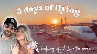 FLIGHT ATTENDANT LIFE | 3am mornings, my first 3day trip, + picked up a trip to visit my best friend