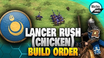 New Lancer Rush Build Order - How to DOMINATE with Mongols After the Chicken Update!