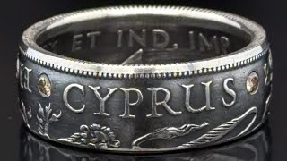 Making a Silver Coin Ring with Champagne Diamonds 