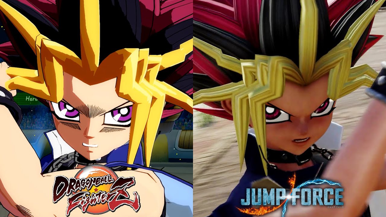 Yugi Mutuo Ultimate Attack & Skills Comparison - Dragon Ball FighterZ Vs Jump Force
