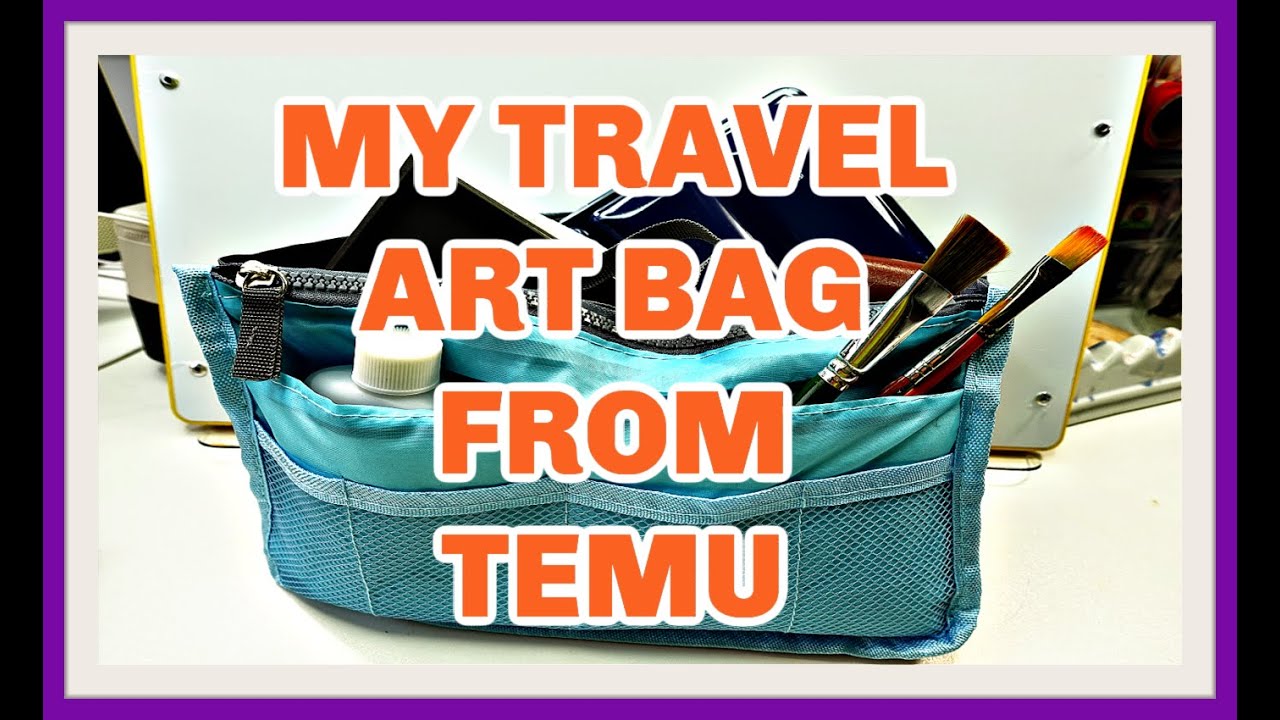MY TRAVEL ART BAG FROM TEMU ART SUPPLIES WATERCOLOR YouTube