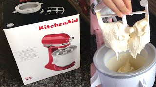 KitchenAid Ice Cream Maker Attachment Unboxing And Review | How To Use Your Ice Cream Maker