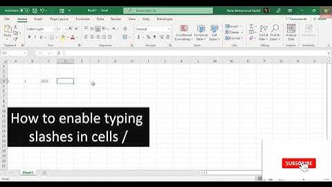 How to Enable Typing Slashes in Cells in Excel   Excel Tips 2022   Positive People Commission