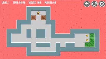 #keshaw sokoban level 1 solve  # only 97pushes #kbpuzzle