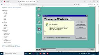Windows 95 Online Virtual Machine On Browser
