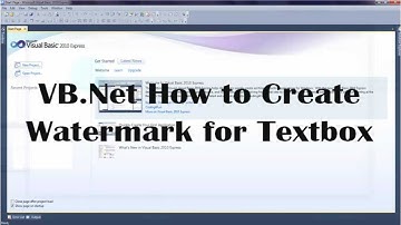 VB.Net How to Create Watermark Textbox