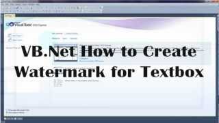 VB.Net How to Create Watermark Textbox