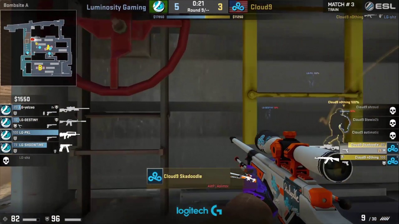 CS:GO - n0thing Amazing ACE Clutch vs Luminosity Gaming @ ESL Pro ...