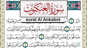 سورة العنكبوت مكتوبة مشاري العفاسي Surah Al Ankabot Mishary Alafasy برواية حفص عن عاصم