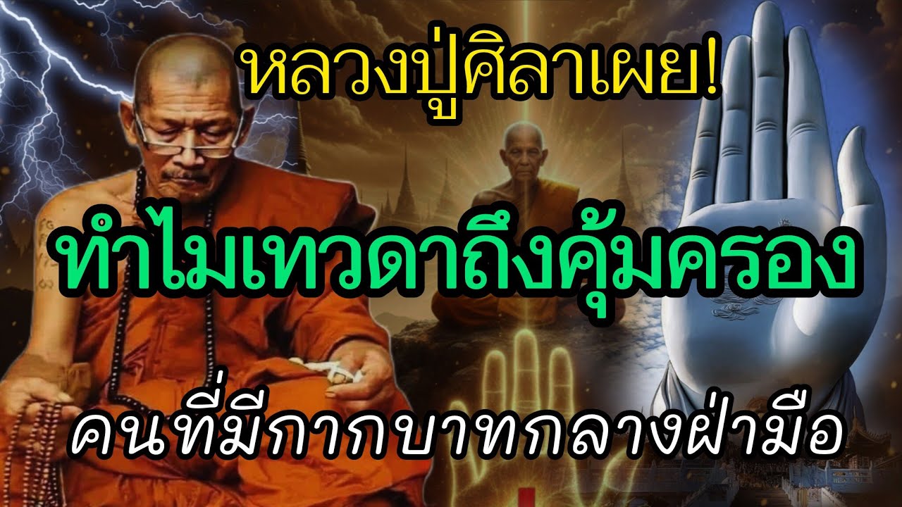 หลวงปู่ศิลาเผย🙏 ทำไมเทวดาถึงคุ้มคนมีกากบาทกลางฝ่ามือ