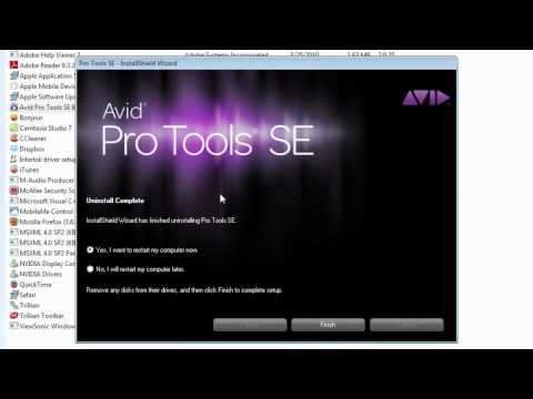 uninstall pro tools se mac