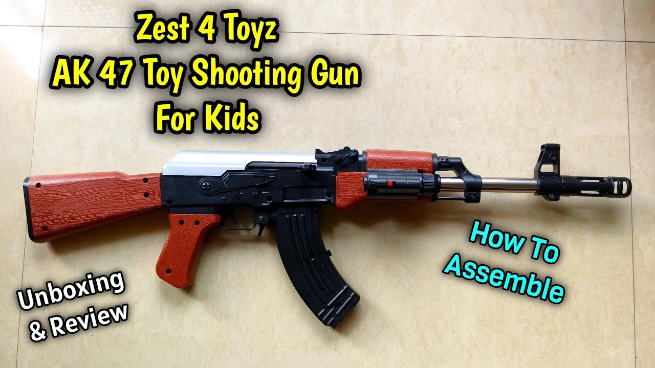 Zest 4 Toys AK 47 Toy Shooting Gun for Kids Review | Same Like Real AK 47 | Best Gun Toy For Kids