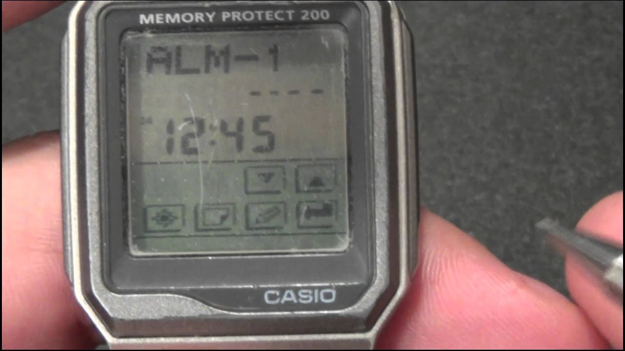 Casio VDB 200 Touch Screen Memory Protect 200 watch demonstration review