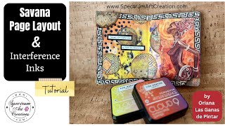 Lisa Horton Interference Inks & Stamperia Savana by Las Ganas de Pintar Oriana #spectrumartcreations