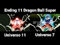 DRAGONBALL SUPER ending 11 versión del universo 11 | Comparación