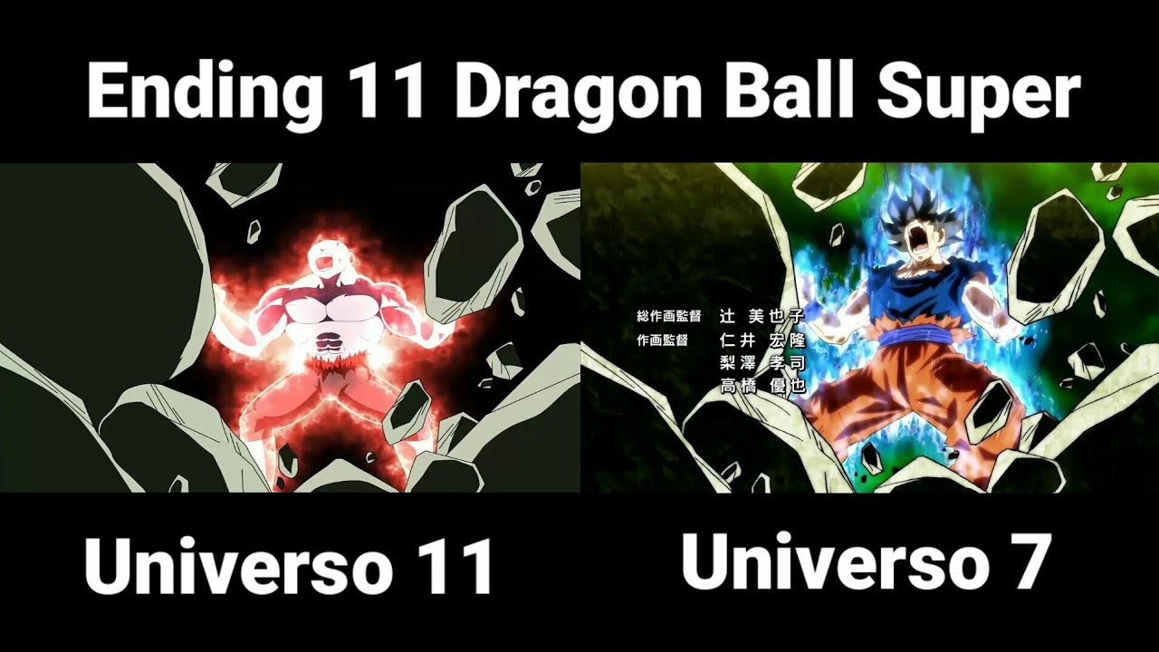 DRAGONBALL SUPER ending 11 versión del universo 11 | Comparación