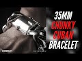 Massive, Chunky, Heavy Duty 35MM Cuban Sterling Silver Bracelet for Men | BY Silverwow