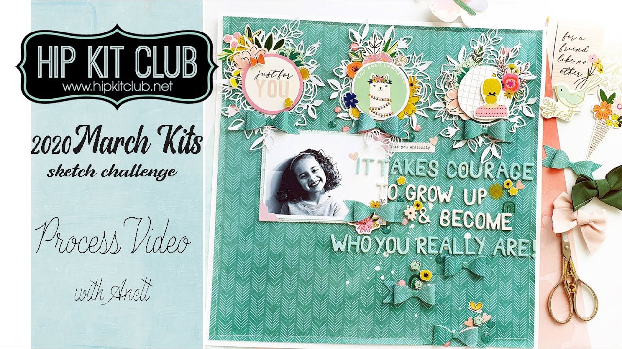 Fun layout process using HKC 2020 March kits and exclusive cut files, with Anett