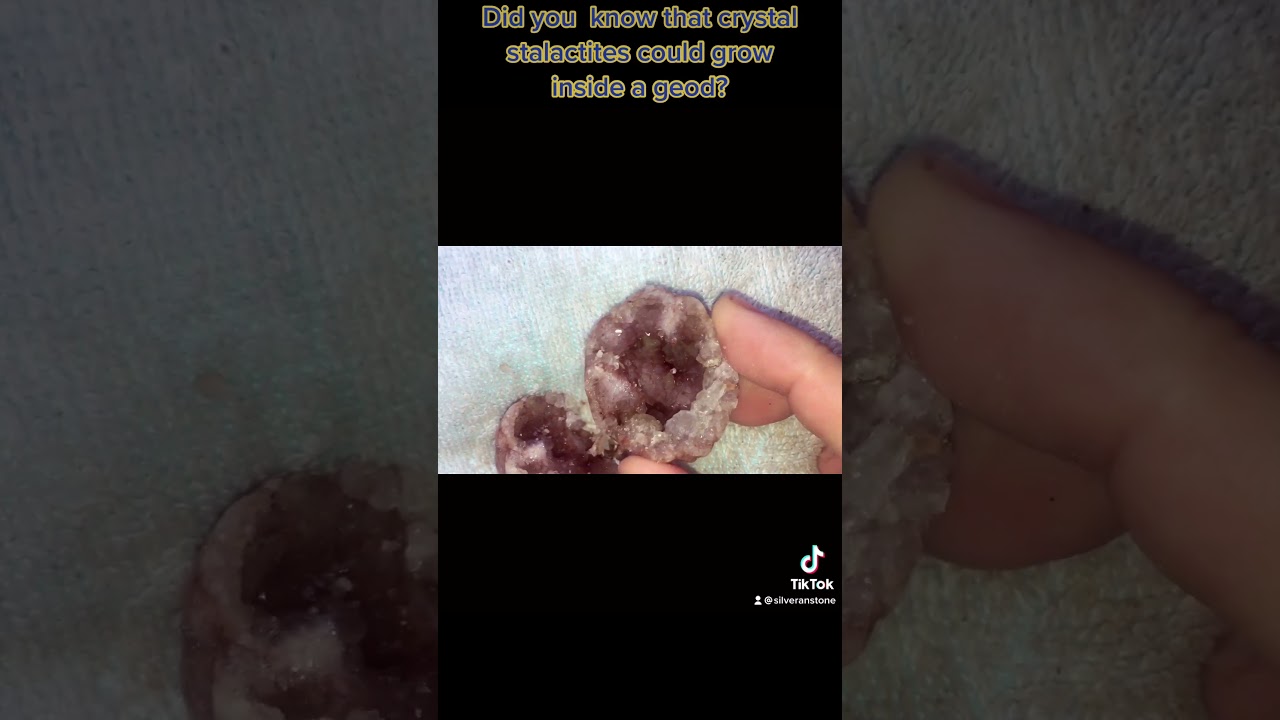 Check this stunning crystal stalactite!😱