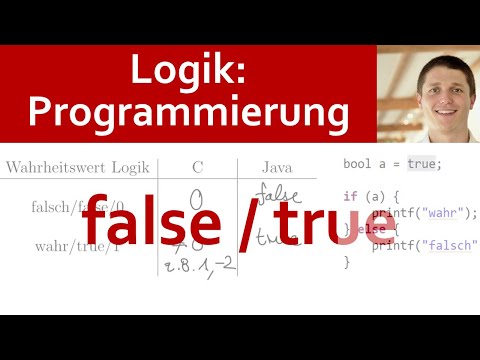 🎓 LOGIK-Anwendungen 06 | Logik in der Programmierung: false/true in C/Java, Demo in IDE
