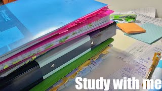 STUDY WITH ME 3hrs | Background noise,no music,no break | ASMR | real time｜motivation