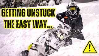 How To Get UNSTUCK On A Snowmobile | Tips & Tricks