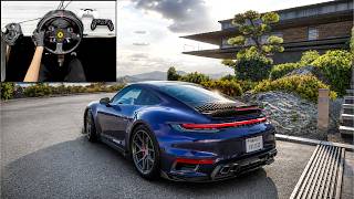 950 HP Porsche 911 Turbo S | Maxton body Kit | Forza Horizon 6 |4K Realistic Steering Wheel Gameplay