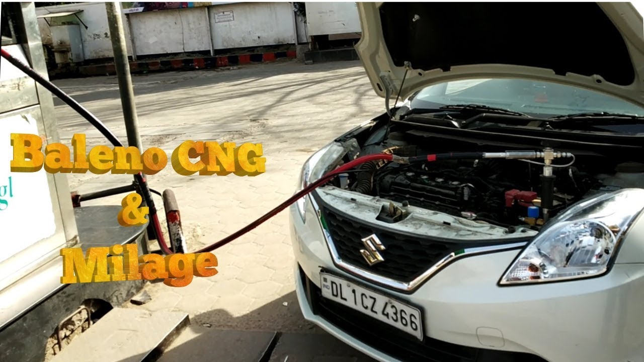 Baleno CNG Filling point & CNG fuel milage in traffic YouTube