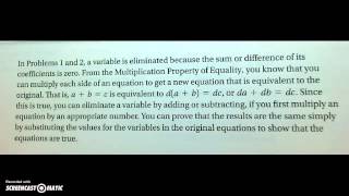 6-3 Solving Systems Using Elimination