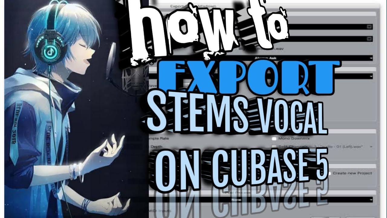 How to Export Mono Stems Vocal on Cubase 5 