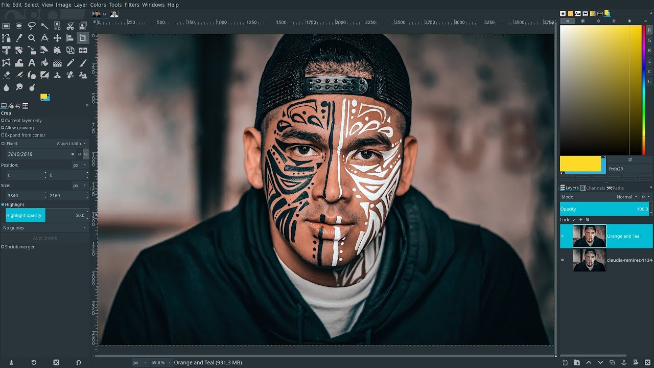 Superfilter GMIC in Gimp 2.10.6 – Orange and Teal LUTS