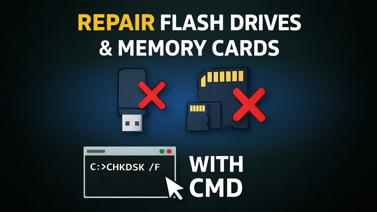 REPAIR ANY FLASH DRIVES if No Access to Memory Card