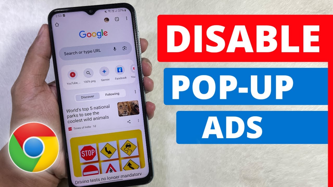 How to Disable Pop-up Ads on Google chrome web browser