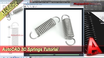 Autocad Tutorial 3D Spring Design Modeling Tutorial Practice Exercise 50