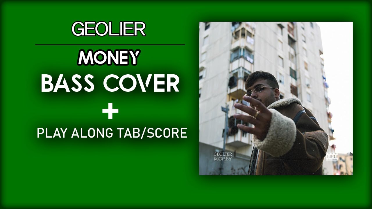 Geolier - Money - (Bass cover - play along with score and tab in video)