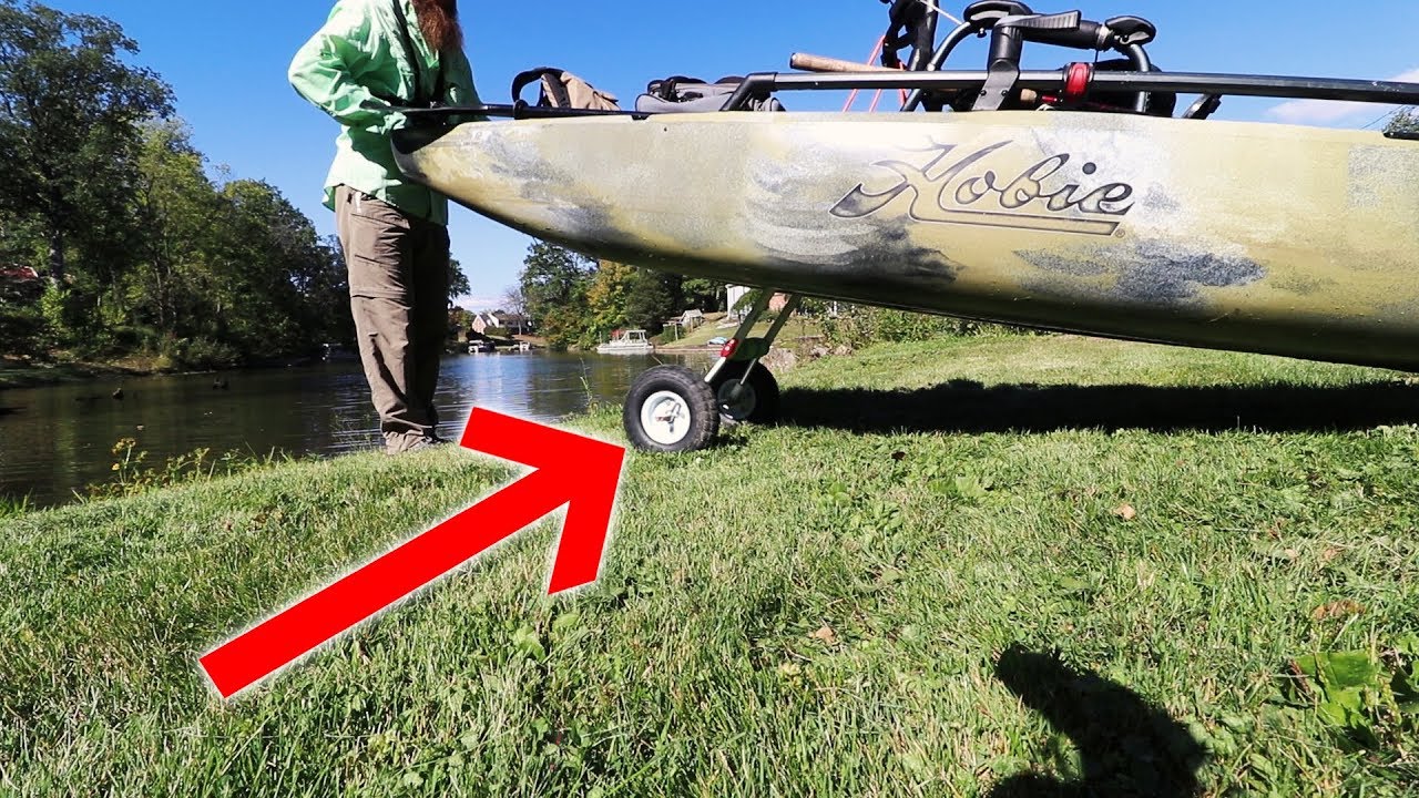 How to load Hobie kayak on scupper cart WITHOUT tipping on ...