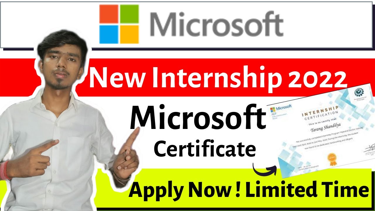 Microsoft Free Internship 2022 | Free Online Internship With Certificate