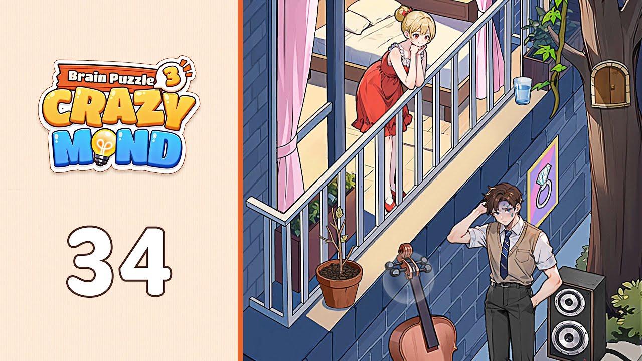 Brain Puzzle 3: Crazy Mind Level 34 Romantic Serenade | Complete
